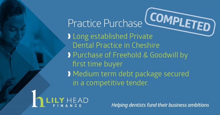 Practice Purchase Completed Cheshire - Lily Head Finance