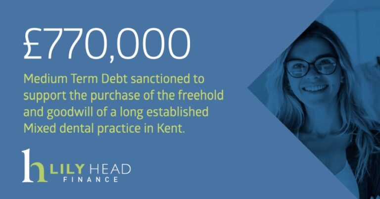 £770,000 of debt sanctioned - Lily Head Finance